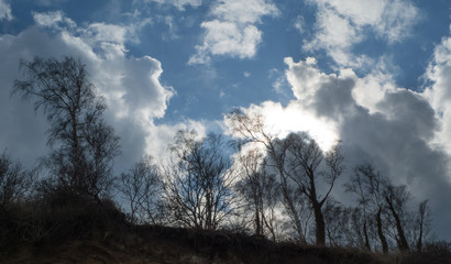 Fototapeta na wymiar Wolken an der Steilküste (Warnemünde)