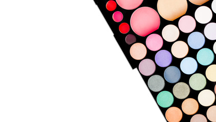 Makeup palette isolated on white background