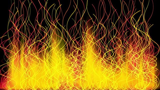 4k Gold spiral fire line in color smoke.energy signals lines,warm glow rhythm vibration wave.