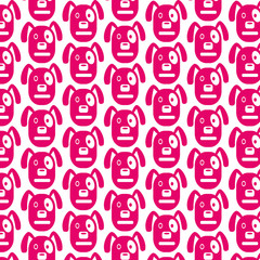 Pattern background Dog Face emotion Icon