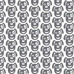 Obraz premium Pattern background Dog Face emotion Icon