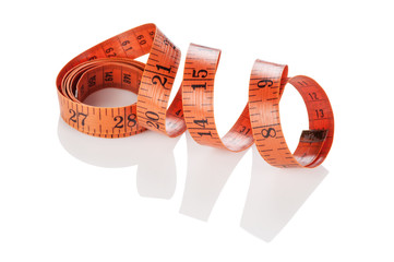 Measuring tape of the tailor isolated