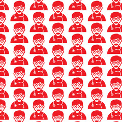 Pattern background Doctor Face emotion Icon