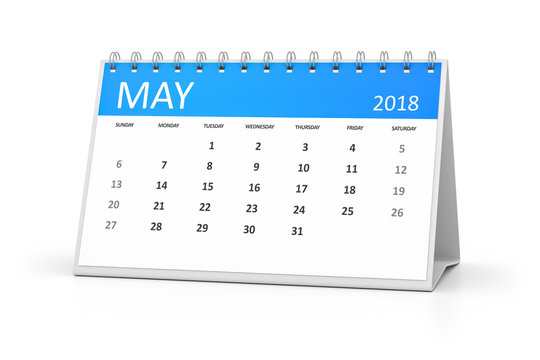 table calendar 2018 may