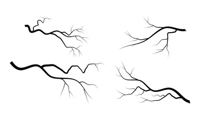 bare branch set vector symbol icon design.