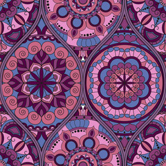 pattern with mandalas. Vintage decorative elements. Hand drawn background. Islam, Arabic, Indian, ottoman motifs.