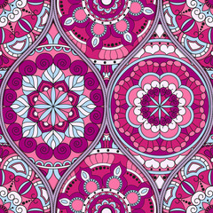 pattern with mandalas. Vintage decorative elements. Hand drawn background. Islam, Arabic, Indian, ottoman motifs.