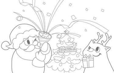 クリスマスぬりえ