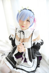 Japan anime cosplay girl in white tone