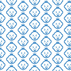 Pattern background Baby Face Emotion Icon