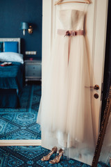 Beautiful bride wedding dresses separately