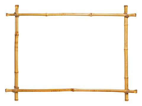 bamboo frame isolated on white background