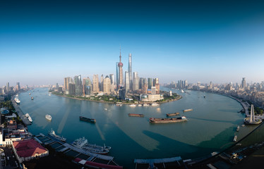 Shanghai skyline panoramic view, Shanghai China