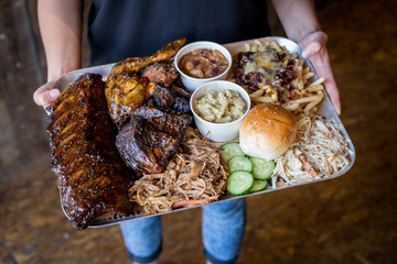 BBQ on a tray