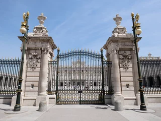 Foto op Plexiglas Gate of Palacio Real de Madrid or Royal Palace of Madrid in Spain. © Jakraphan