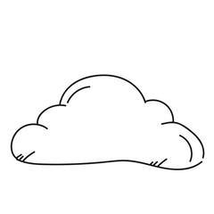 Cloud illustration on a white background.Black and white color line art