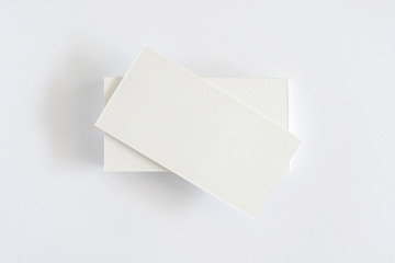 Business card on white background.