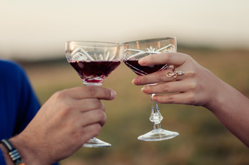 Toast at the wedding