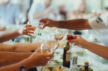 Toast at the wedding