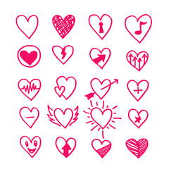 heart hand draw icon