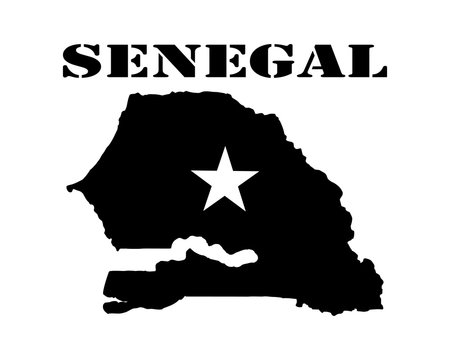 Symbol of Isle of Senegal and map