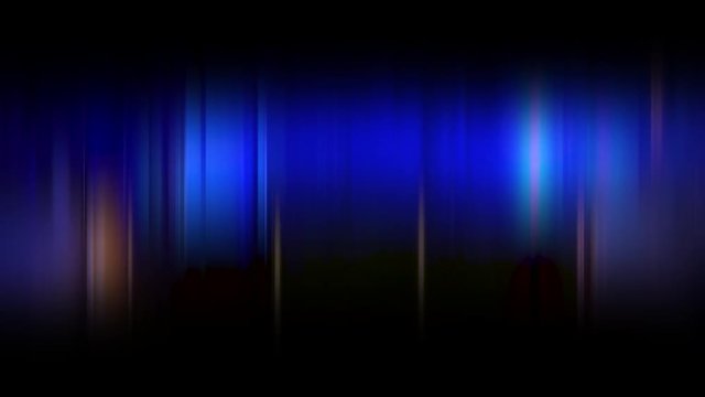 Blurred creative smooth vertical blue lights from real fire engine truck