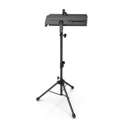 Follow light stage with stand on white. 3D illustration, clipping path