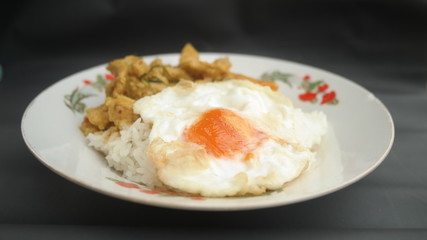 Curry Rice Chicken Pork Fish Egg