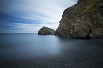 Lansallos beach  on the south coast of Cornwall