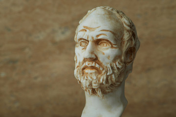 Statue of Demokritus,ancient greek philosopher.