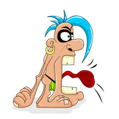 Crazy Tribal Cartoon Guy