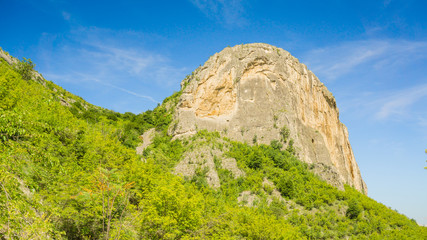 the red rock ( chervenica ) village of Kunino, municipality of Roman, Vratsa district. Northwestern Bulgaria