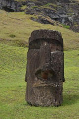 Ranu Raraku (stone quarry) at Easter Island (Rapa Nui)