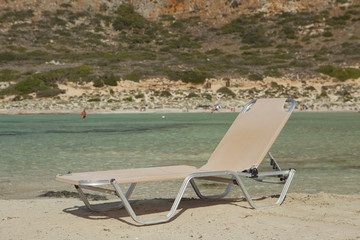 Lounger on the beach