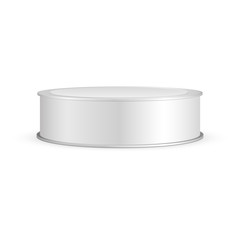 Metal tin can, canned food. Illustration isolated on white background