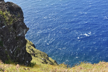Rano Kau (volcano caledera) on Easter Island (Rapa Nui)