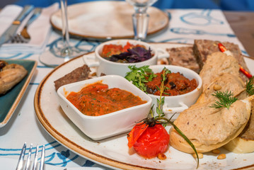 Variety of appetizers