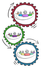 Partnership concept on white background