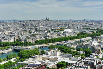 Aerial View of Paris, France