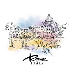 Rome vector illustration. - 163900230