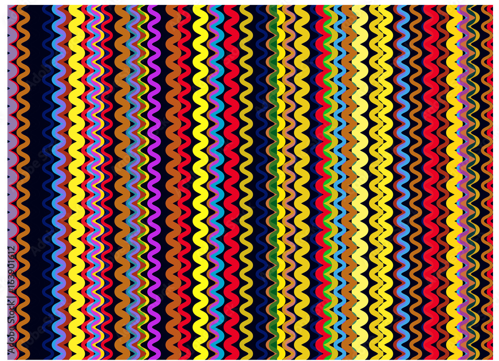 Fototapete abstract vector background. color composition of overlapping wavy graphic elements.