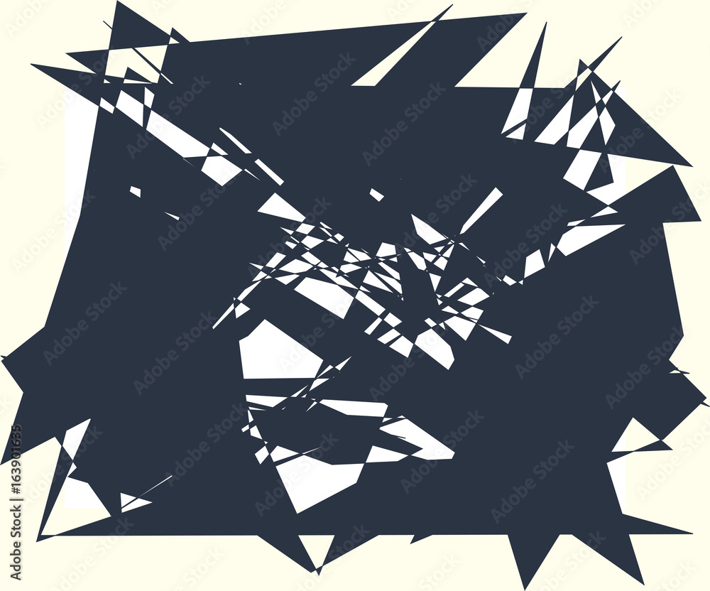 Fototapete abstract vector background. monochrome composition of overlapping geometric elements.