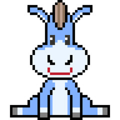 vector pixel art donkey