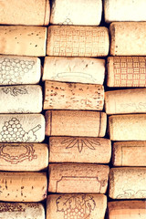 Wine cork pattern background,  vertical format