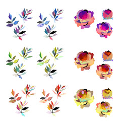 abstract floral elements bright flower