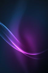 Vector glowing wave, smoke