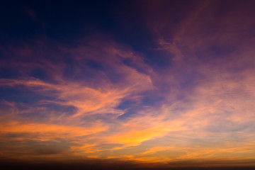 Fototapeta na wymiar twilight colorful sky and cloud