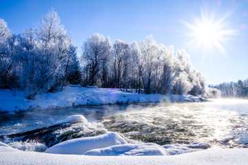 river in winter