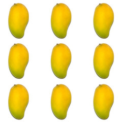 Pattern of Mango fruit for isolated the background on white background, Thai mango on on white background for cut off, Asia mango on summer