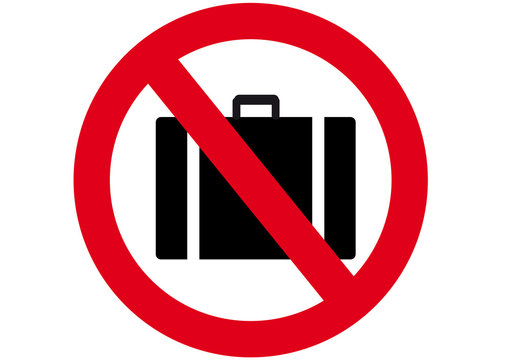 Schild Koffer verboten